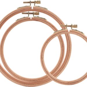Sherbo 4 5 6 inch beechwood embroidery hoops 3 pack